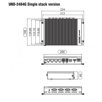 Компактный встраиваемый компьютер Advantech UNO-2484G-6731AE