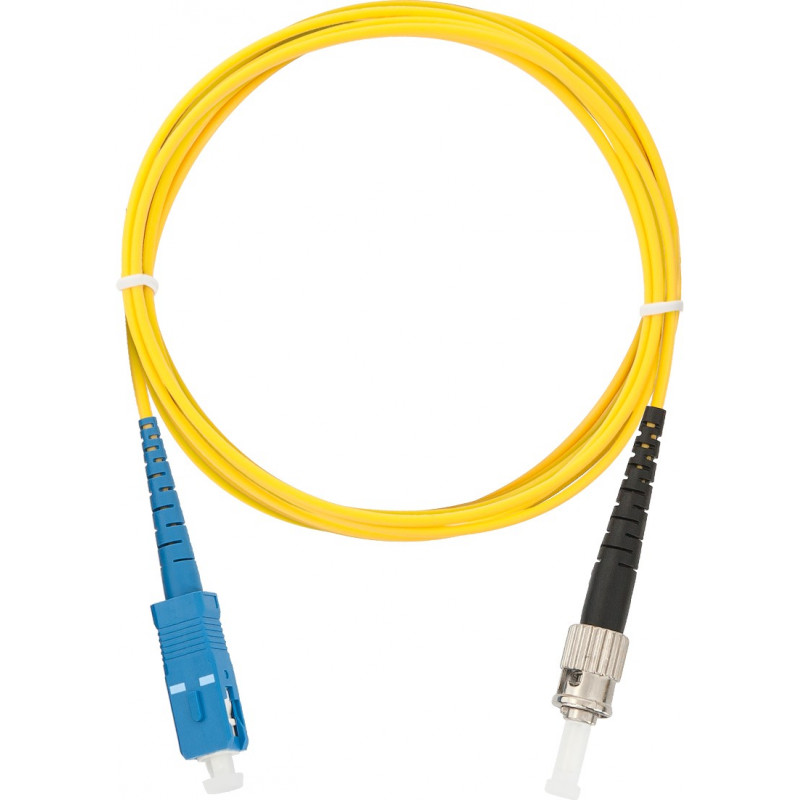 Шнур волоконно-оптический переходной NIKOMAX NMF-PC1S2C2-SCU-STU-003 (SC/UPC-ST/UPC, 9/125 мкм, OS2, 3м, желтый)