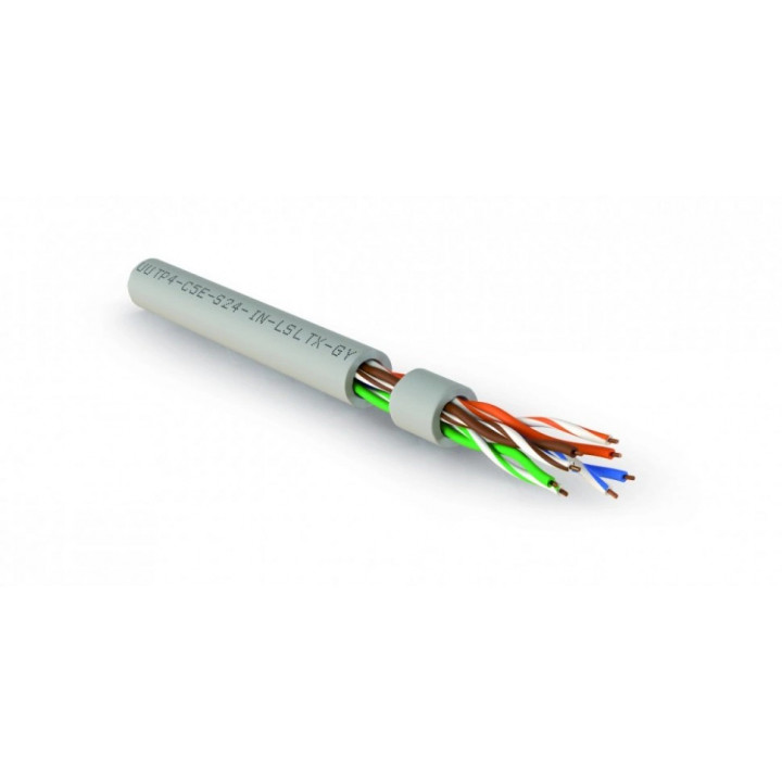 Кабель Hyperline UUTP4-C5E-S24-IN-LSLTX-GY-305 (U/UTP, Cat.5e, 4x24AWG)