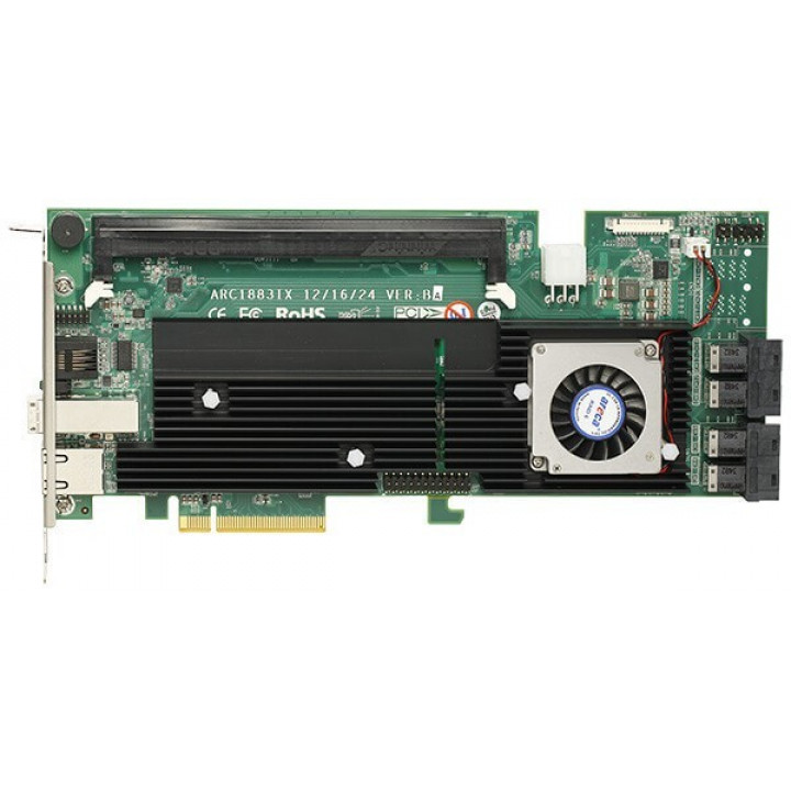 Контроллер RAID Areca ARC-1883ix-16 (PCIe 3.0 x8, SAS/SATA 12G, 20 портов, кэш 2ГБ) Контроллер RAID Areca ARC-1883ix-16 (PCIe 3.0 x8, SAS/SATA 12G, 20 портов, кэш 2ГБ)