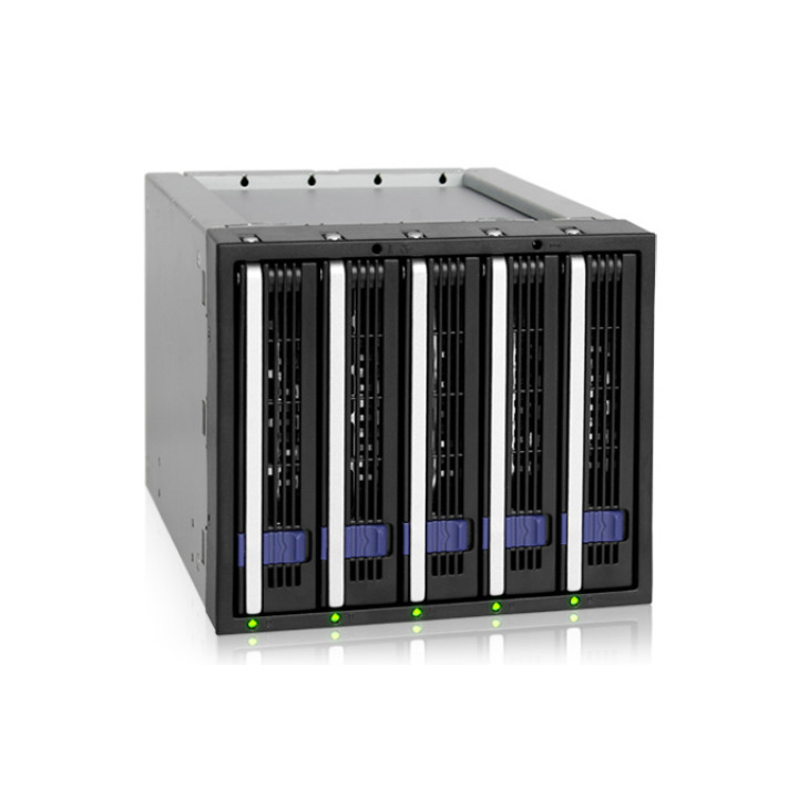Корзина ICY DOCK MB155SP-B (5x3.5” HDD в 3x5.25”, горячая замена, SATA/SAS) Корзина ICY DOCK MB155SP-B (5x3.5” HDD в 3x5.25”, горячая замена, SATA/SAS)