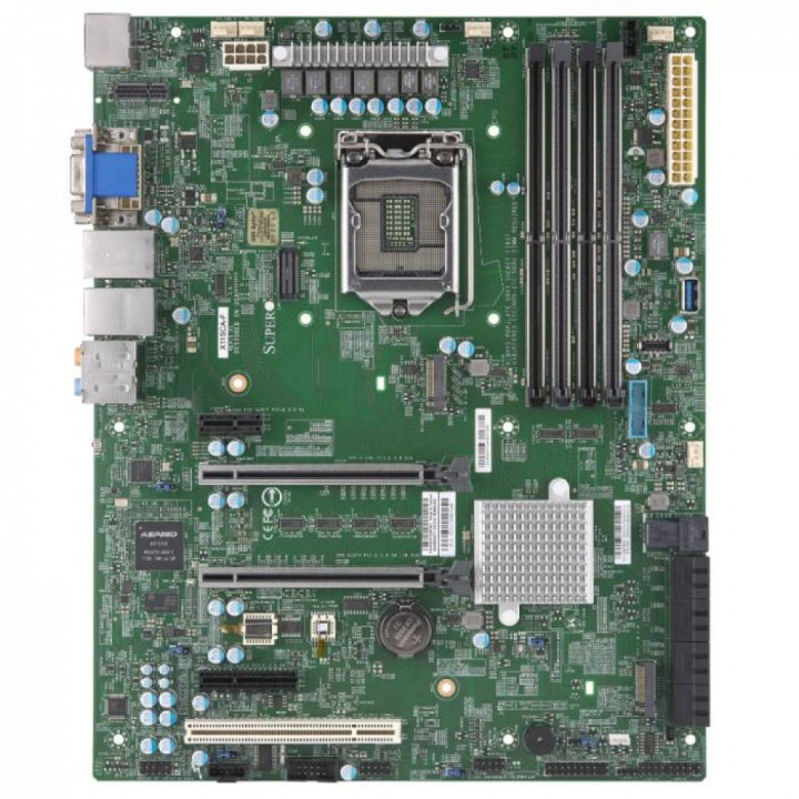 Серверная материнская плата Supermicro MBD-X11SCA-F-B (Intel Core i3, 2 1GbE LAN, C246)