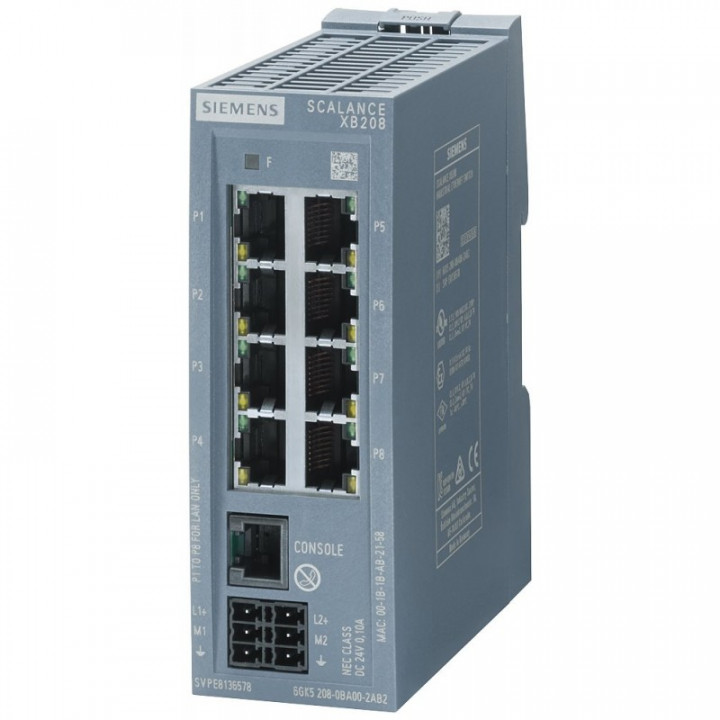 Управляемый IE-коммутатор Siemens Scalance 6GK5208-0BA00-2AB2 (8xRJ45, 10/100 Mbit/s, PROFINET)