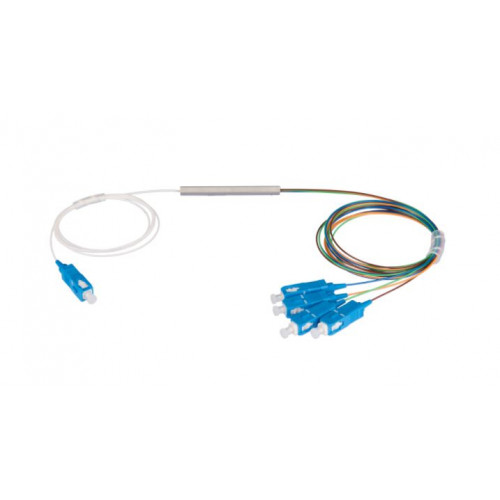 Сплиттер планарный NIKOMAX NMF-SPP1X4A1-SCU-M (1x4, одномодовый 9/125мкм, SC/UPC, миникорпус 0.9 мм)
