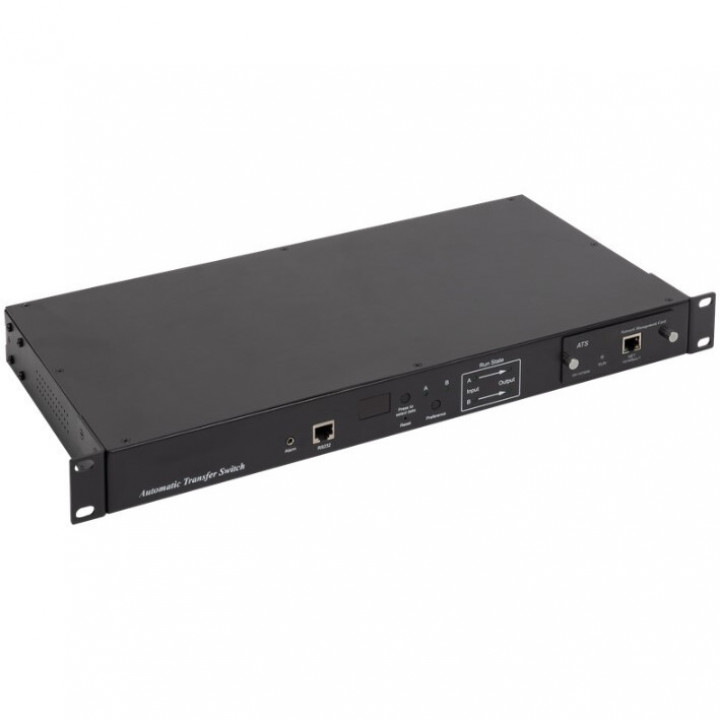 Переключатель питания ITK ATS-16-1U-1 (1U 19", ввод:2xС20, выход:6xС13-2xC19, 16A)