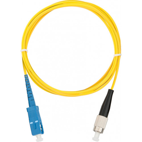 Шнур волоконно-оптический переходной NIKOMAX NMF-PC1S2C2-SCU-FCU-003 (SC/UPC-FC/UPC, 9/125 мкм, OS2, желтый, 3м)