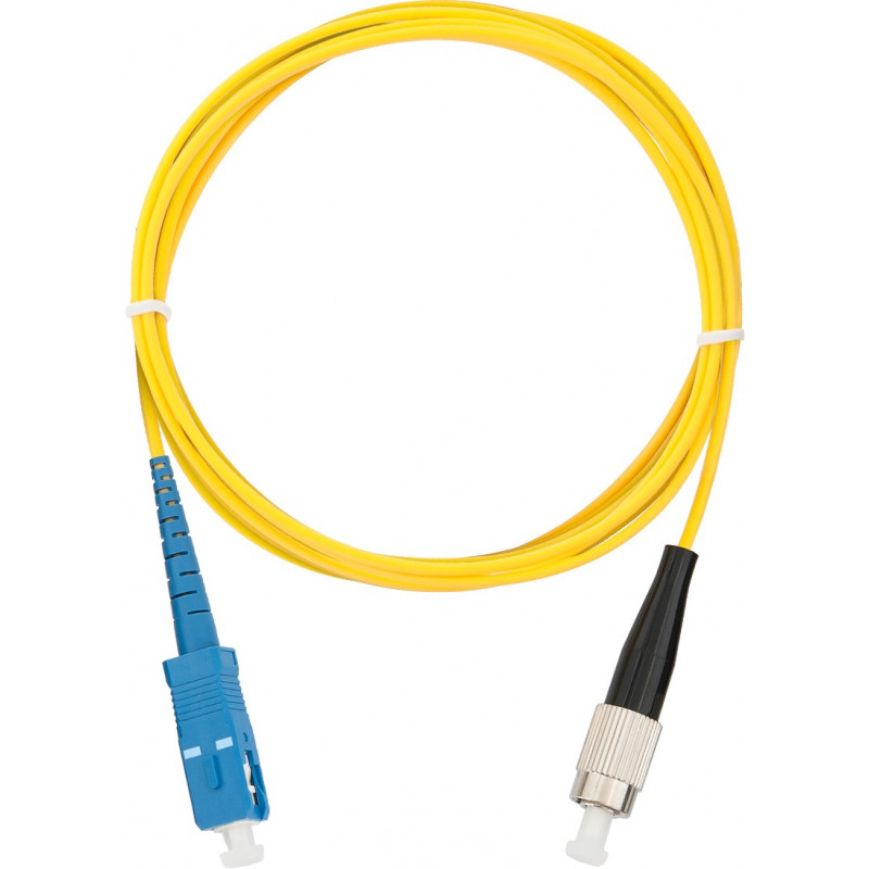 Шнур волоконно-оптический переходной NIKOMAX NMF-PC1S2C2-SCU-FCU-003 (SC/UPC-FC/UPC, 9/125 мкм, OS2, желтый, 3м)