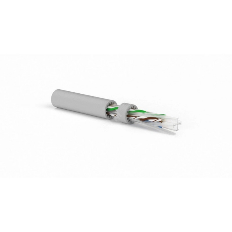 Кабель Hyperline UUTP4-C6A-S23-IN-LSZH-GY-500