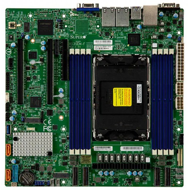 Серверная материнская плата Supermicro MBD-X13SEM-F-O (4nd Gen Xeon Scalable, C741, 8xDIMM, 10xSATA3, 2xGbE)