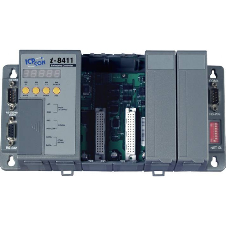 Контроллер ICP DAS I-8411-G CR (программируемый, 4 слота, 4 COM-порта, серый)