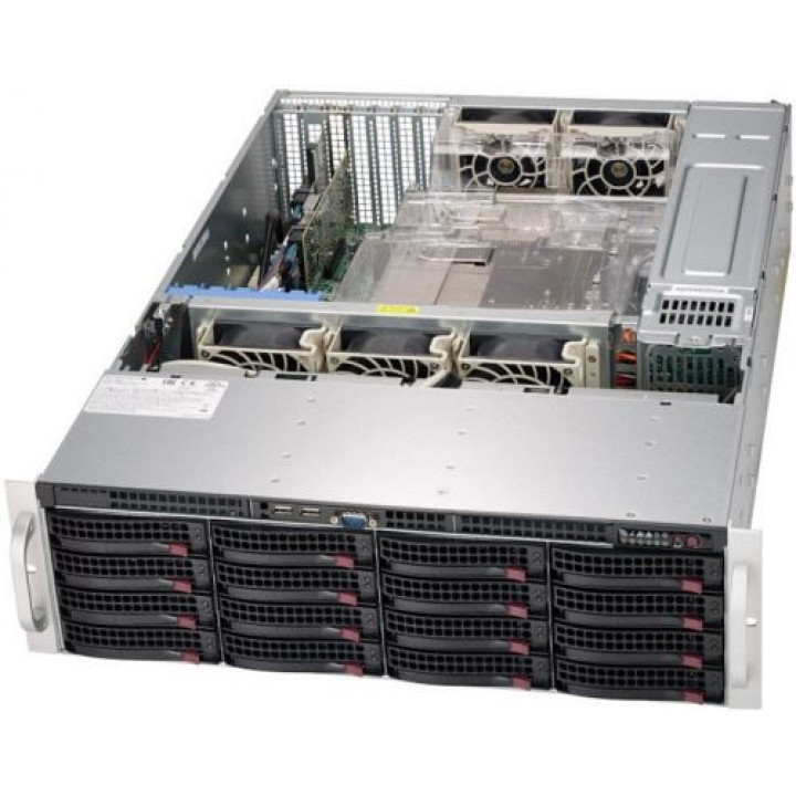 Серверная платформа Supermicro SSG-6039P-E1CR16H (3U, 2x3647, C624, 16xDDR4, 16x3.5", 3108 SAS, 2x10GE, 1200W)
