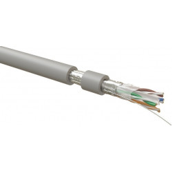 Кабель витая пара Hyperline FUTP4R-C6-S23-IN-LSLTX-GY-305, 305 м