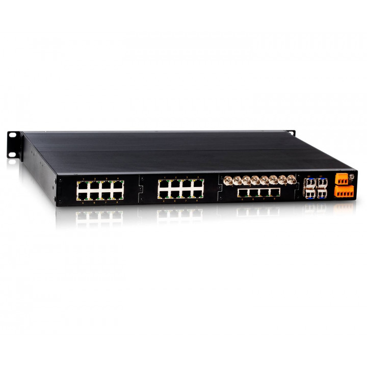 Промышленный коммутатор Kyland SICOM3024P-4GX16M-ST05-HV-HV (4 слота SFP 1Gb, 16 многомод ST, 2 входа 110-240В)