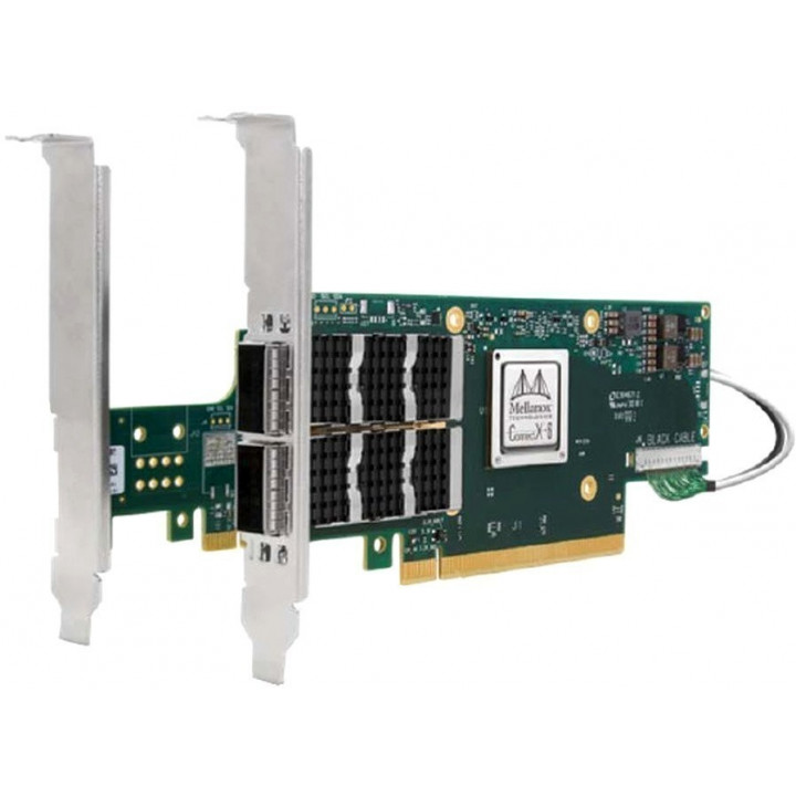 Сетевая карта Mellanox MCX614106A-VCAT (ConnectX-6 EN, 200GbE, dual-port QSFP56, Socket Direct) Сетевая карта Mellanox MCX614106A-VCAT (ConnectX-6 EN, 200GbE, dual-port QSFP56, Socket Direct)