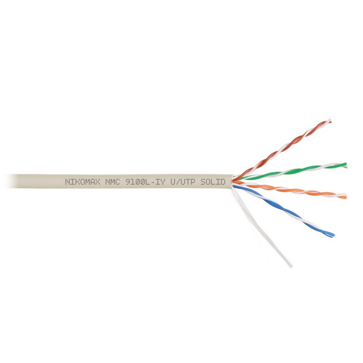Кабель витая пара NIKOMAX NMC 9100L-IY (U/UTP, Cat.5e, 100МГц, 24AWG, BC, нг(A)-LSLTx, св.-сер., 305м) Кабель витая пара NIKOMAX NMC 9100L-IY (U/UTP, Cat.5e, 100МГц, 24AWG, BC, нг(A)-LSLTx, св.-сер., 305м)