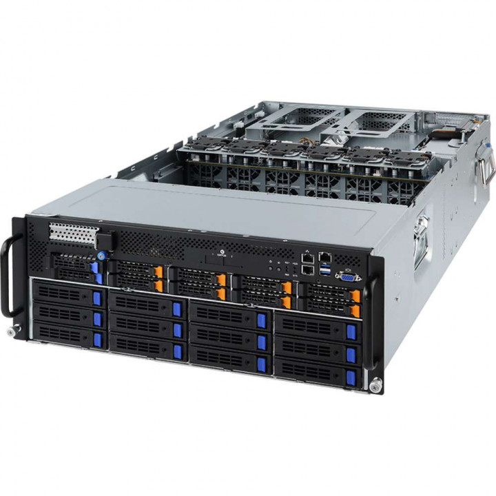 Серверная платформа GIGABYTE G481-HA0 (4U 10xGPU, Dual Root, 24xDIMM DDR4, 3x2200W Platinum PSU, 2x10GbE)