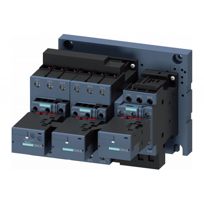 Контакторная сборка Siemens 3RA2434-8XF32-1AL2 (AC3:22/30кВт/400V, звезда-треугольник, S2)
