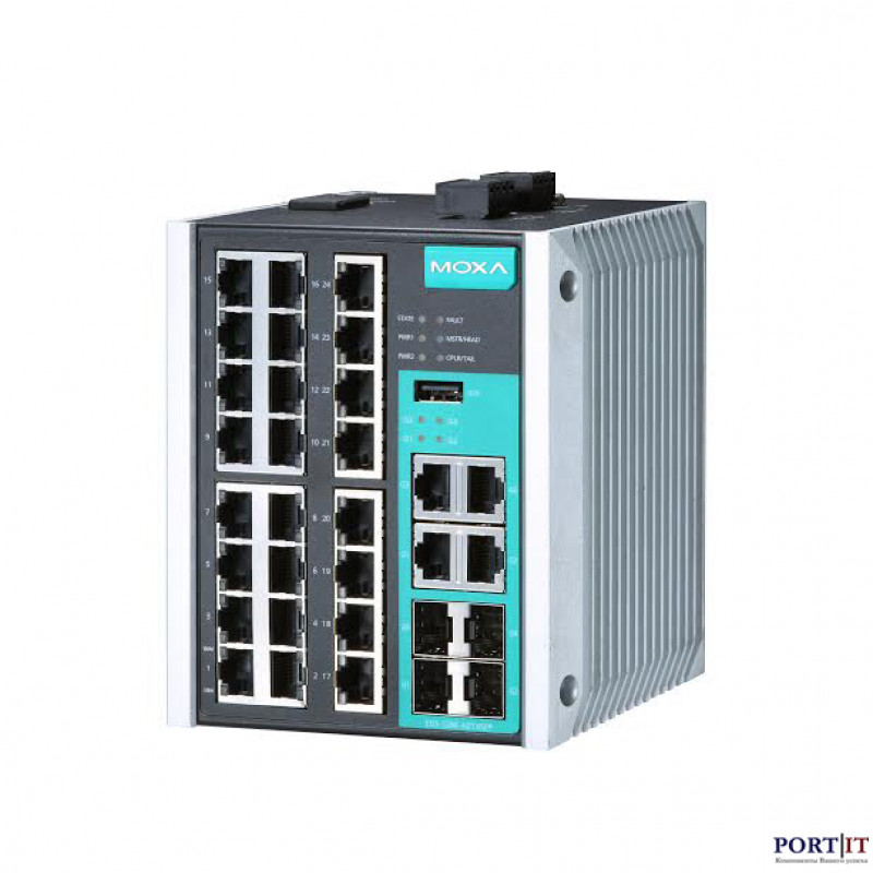Управляемый коммутатор MOXA EDS-528E-4GTXSFP-LV-T