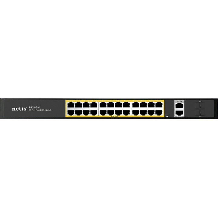 Коммутатор Netis P124GH (24PORT 10/100M POE 4GE COMBO) Коммутатор Netis P124GH (24PORT 10/100M POE 4GE COMBO)