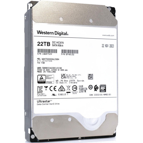 Жесткий диск 22TB SATA WD Ultrastar DC HC570 (0F48152)
