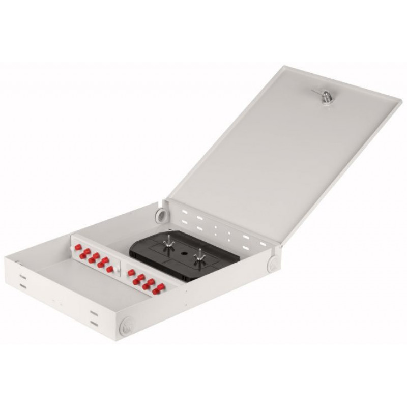 Оптический кросс настенный NIKOMAX NMF-WP16FCUS2-IB-GY (16 портов FC/UPC, SM OS2, серый)