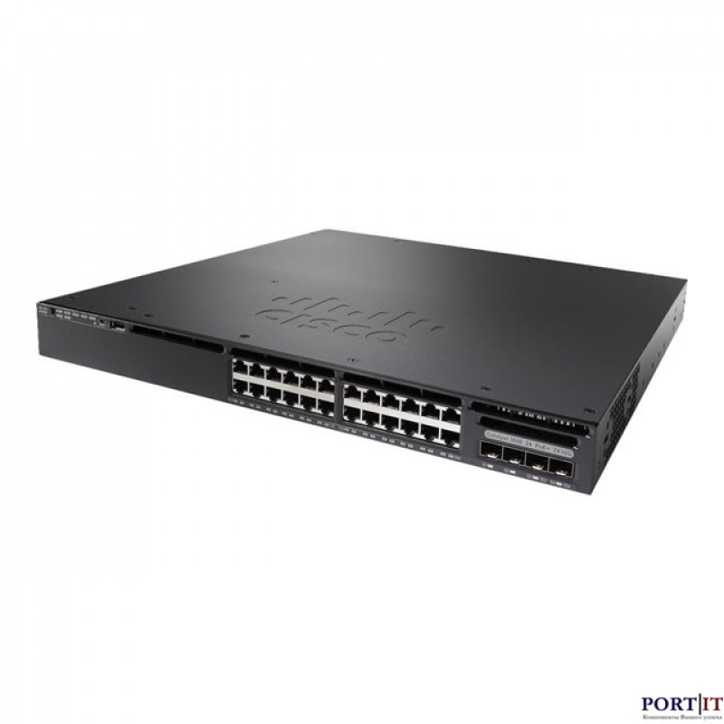 Коммутатор Cisco WS-C3650-24PWS-S (24 порта Ethernet, PoE, IP Base)