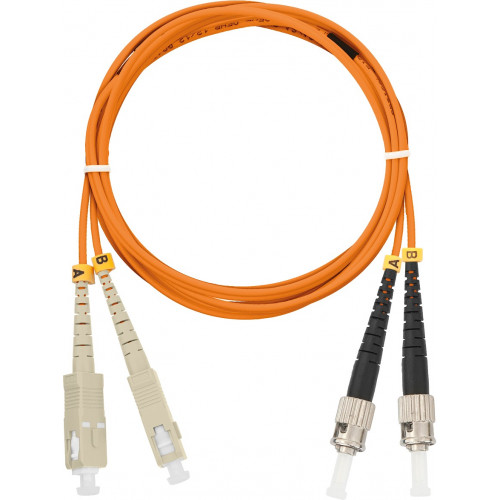 Шнур волоконно-оптический переходной NIKOMAX NMF-PC2M2C2-SCU-STU-002 (многомодовый 50/125мкм OM2, SC/UPC-ST/UPC, двойной, 2м)