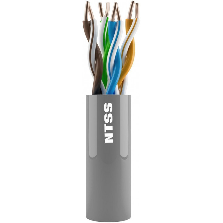 Кабель витая пара NTSS NTSS-IN-UTP4-6-LSZH-GY (U/UTP, кат.6, внутренний, 305 м, серый)