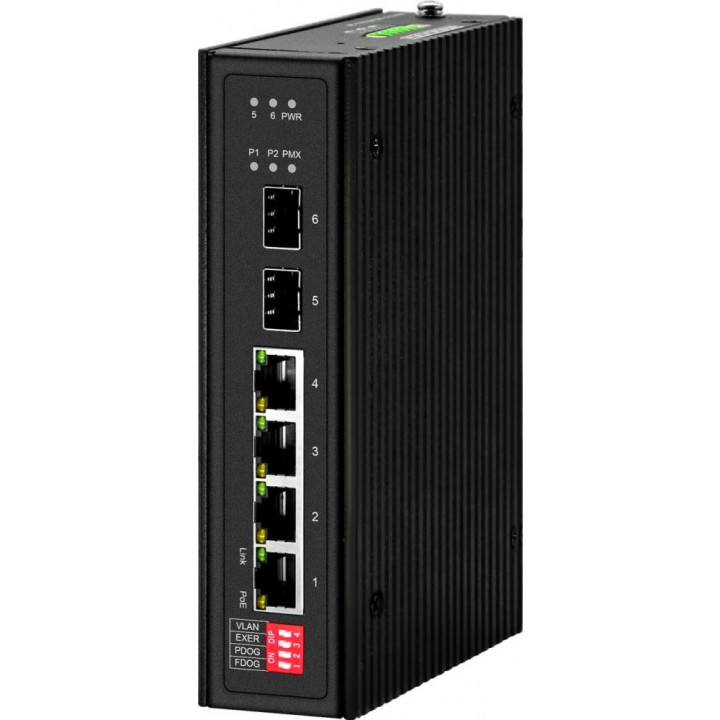 Коммутатор NST NS-SW-4G2G-P/I (4xGE PoE + 2xSFP, PoE до 90W, 180W)