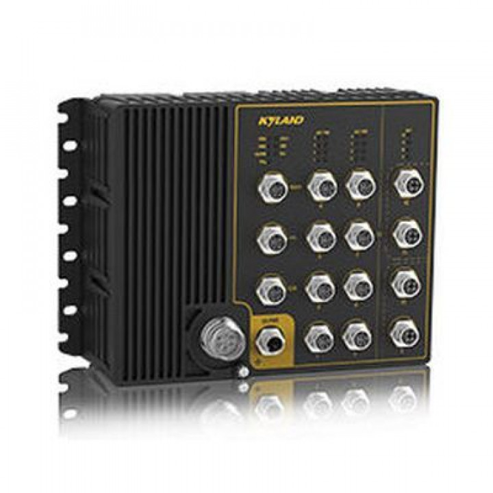 Промышленный коммутатор Kyland Aquam8612-4GE8P-H6-H6 (L3, 4x1GbE, 8xPoE+ 10/100 M12, 72-110В)