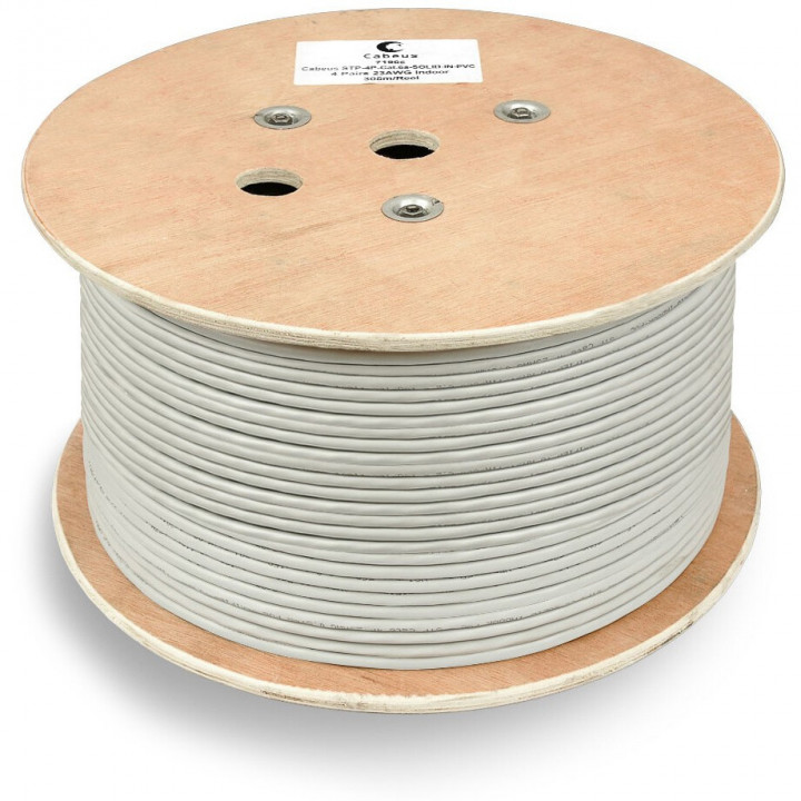 Кабель витая пара Cabeus FTP-4P-Cat.6-SOLID-GY (Cat.6, FTP, 4 пары, 305 м, серый) Кабель витая пара Cabeus FTP-4P-Cat.6-SOLID-GY (Cat.6, FTP, 4 пары, 305 м, серый)