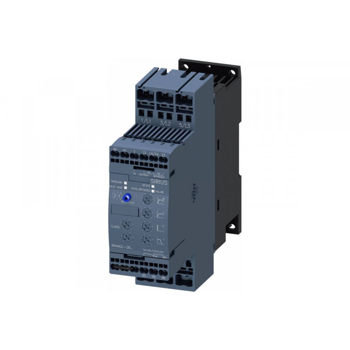 Устройство плавного пуска Siemens 3RW4026-2BB14 (Sirius S0, 25A, 11Квт/400V, Us 110-230V AC/DC, пружинные клеммы)