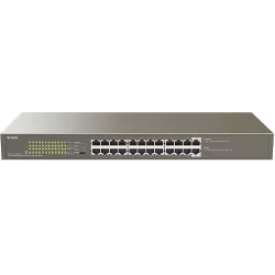 Коммутатор неуправляемый PoE Tenda TEG1124P-24-250W