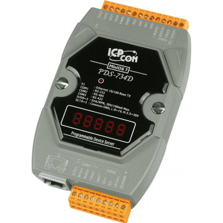 Сервер программируемый ICP DAS PDS-734D CR (3 порта RS-232/422/485 с индикацией) Сервер программируемый ICP DAS PDS-734D CR (3 порта RS-232/422/485 с индикацией)
