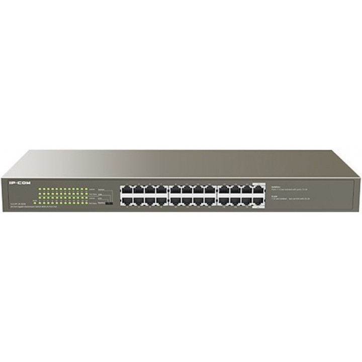 Коммутатор IP-COM G1124P-24-250W (24 порта PoE, мощность 225 Вт)