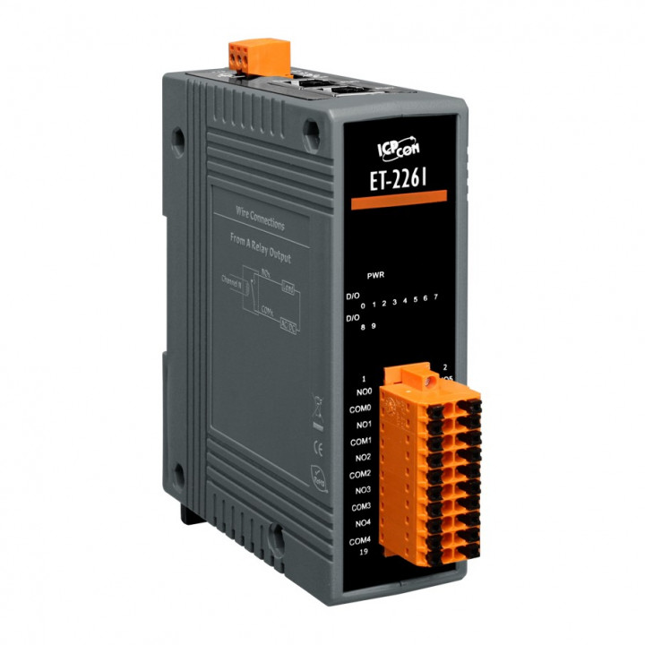 Модуль Ethernet I/O ICP DAS ET-2261 (10 реле, 2-портовый коммутатор) Модуль Ethernet I/O ICP DAS ET-2261 (10 реле, 2-портовый коммутатор)