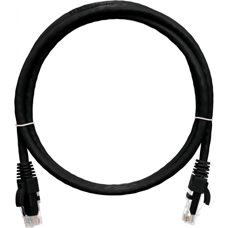 Коммутационный шнур NIKOMAX NMC-PC4UE55B-010-C-BK (U/UTP, Cat.6, 250МГц, 2xRJ45, 1м, черный)