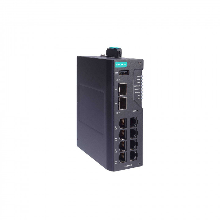 Промышленный маршрутизатор MOXA EDR-8010-2GSFP (8 портов Fast Ethernet, 2 слота GbE SFP, Firewall/NAT) Промышленный маршрутизатор MOXA EDR-8010-2GSFP (8 портов Fast Ethernet, 2 слота GbE SFP, Firewall/NAT)