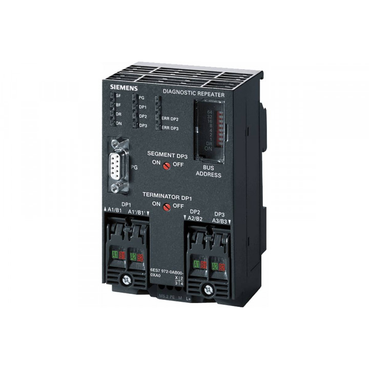 Диагностирующий повторитель Siemens Simatic S7 6ES7972-0AB01-0XA0 (для PROFIBUS-DP, до 12 Мбит/с) Диагностирующий повторитель Siemens Simatic S7 6ES7972-0AB01-0XA0 (для PROFIBUS-DP, до 12 Мбит/с)