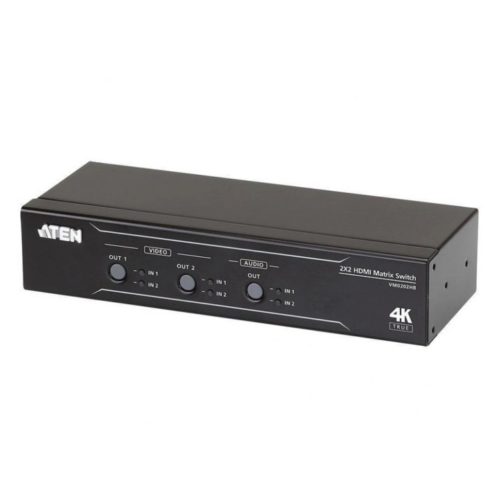 Матричный коммутатор ATEN VM0202HB-AT-G (2x2, True 4K HDMI, извлекатель звука) Матричный коммутатор ATEN VM0202HB-AT-G (2x2, True 4K HDMI, извлекатель звука)