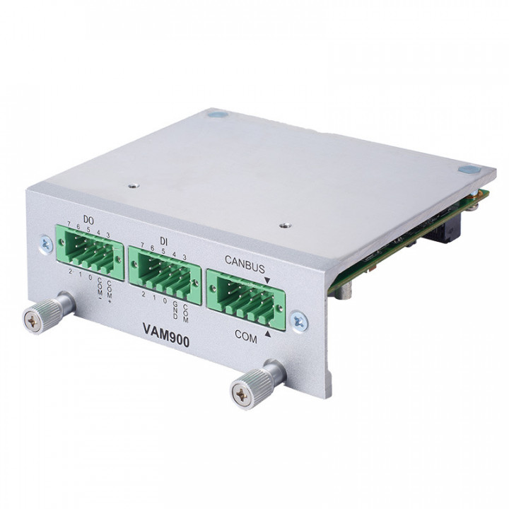 Модуль Axiomtek VAM900 (8DI/8DO, COM, CANbus, 3x Mini PCIe) Модуль Axiomtek VAM900 (8DI/8DO, COM, CANbus, 3x Mini PCIe)