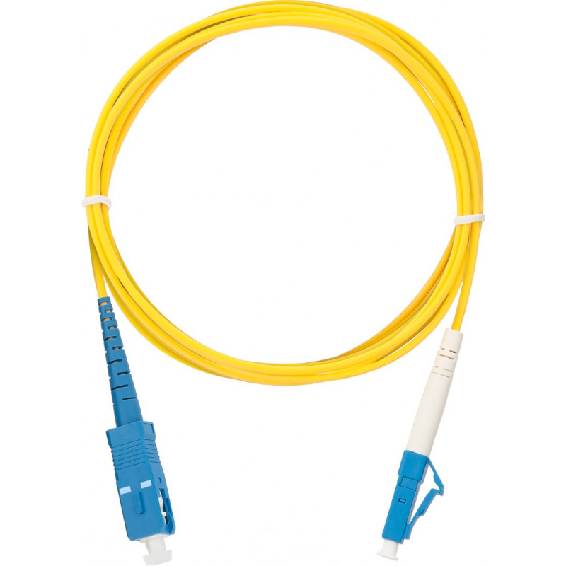 Шнур волоконно-оптический переходной NIKOMAX NMF-PC1S2C2-SCU-LCU-003 (SC/UPC-LC/UPC, 9/125 мкм, OS2, желтый, 3м)