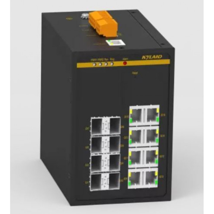 Промышленный коммутатор Kyland SICOM3000A-8SFP8T-L2-L2 (8x100Base-X SFP, 8x10/100Base-TX, 2x24/48В пост.)