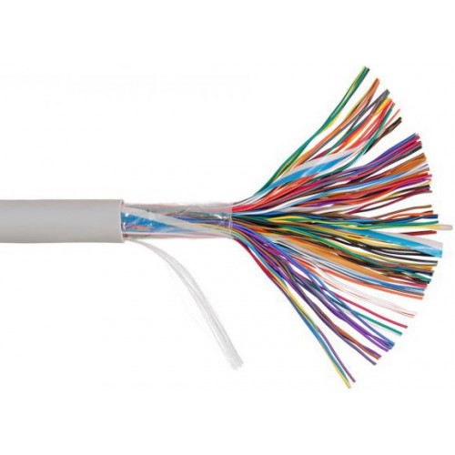 Кабель U/UTP 50 пар, кат.3 (класс C), 16МГц, одножильный, BC, 26AWG NIKOLAN NKL 6125A-GY-M-A023 (серый, PVC нг (А))