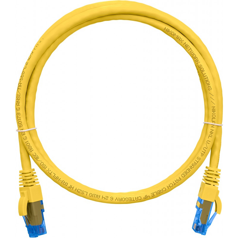 Коммутационный шнур NIKOMAX NMC-PC4UE55B-005-C-YL (U/UTP, Cat.6, 250МГц, 2xRJ45, 0.5м, желтый)