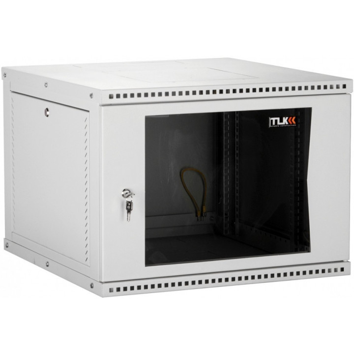 Шкаф TLK TWI-126060-R-G-GY (12U, настенный, стеклянная дверь, 600x569x600 мм) Шкаф TLK TWI-126060-R-G-GY (12U, настенный, стеклянная дверь, 600x569x600 мм)