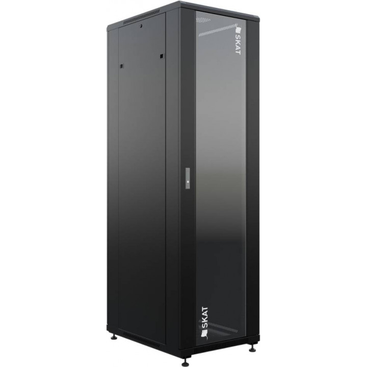 Телекоммуникационный шкаф Бастион SKAT TB-32R680GF-B (32U, 600x800мм, передняя дверь стекло, задняя металл, RAL9005)