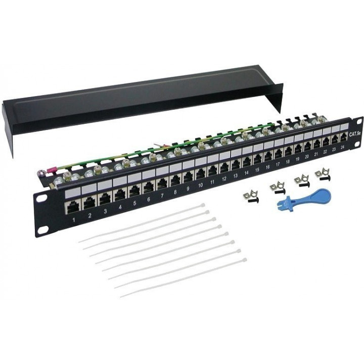 Патч-панель LANMASTER LAN-PPL24S6A (24 порта, STP, кат.6A, 1U)