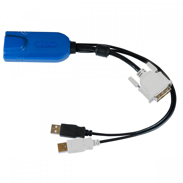 Модуль компьютерного интерфейса Raritan D2CIM-DVUSB-DVI (DVI-D, VirtualMedia, USB-сервер, для DKXII/DKSXII)