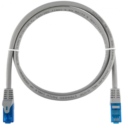 Коммутационный шнур NIKOMAX NMC-PC4UE55B-ES-015-C-GY (U/UTP, Cat.6, 250МГц, 2xRJ45, 1.5м, серый, LSZH)